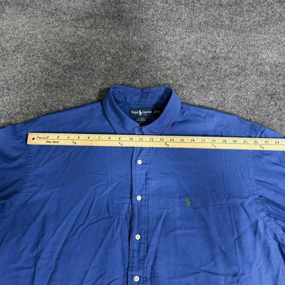 Ralph Lauren Shirt Mens 2XL Blue Blake Long Sleeve Button Down Cotton Casual - Picture 7 of 13